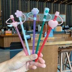 노브랜드 스타벅스 실리콘 빨대마개 스트로우 세트구성 5개입, 5개, 1세트