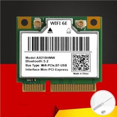 NEW WiFi 6E AX210HMW Mini PCIE Wifi Card For Intel AX210 5374Mbps Bluetooth5.2 802.11ax 2.4G/5G/6G W