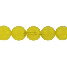 영진재료 AAA 라이트올리브 옥 (라운드 볼 비즈/8 mm) / 원석비즈 비즈공예 비즈재료 1줄 (40 cm)
