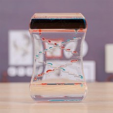 오일모래시계 계단식 방울 모션 타이머 물멍 인테리어 소품, 2.오일모션 레드블루