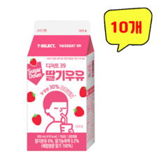 디저트39 콜라보 딸기우유, 10개, 500ml
