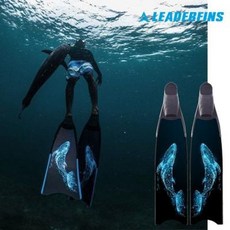 제트핀 오리발 고무 에코 리더핀스 리미티드 고래 크리에이터 라인 잠수 긴 퓨어 카본, 순탄소