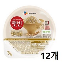 햇반 현미쌀밥, 12개, 210g