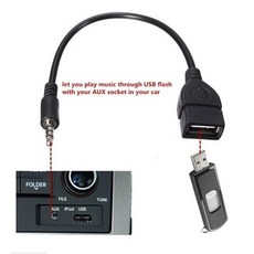 자동차 3.5mm AUX 컨버터 케이블 코드 폭스 바겐 골프 아우디 a4 b8 시보레 크루즈 닛산 qashqai 아우디 a4 액세서리|차량용 스티커|, 1개, 단일, 단일