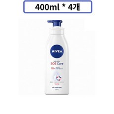 니베아 SOS 케어 바디로션, 400ml, 4개