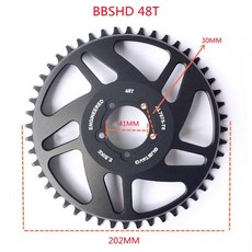 GUSTAVO BAFANG BBS01 BBS02 BBSHD M625 미드 드라이브 모터용 전동 자전거 체인 링 크랭크셋 전기 자전거 체인 링 AliExpress, CHINA, BBSHD Black 48T, 1개
