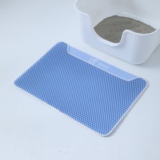 펫인칭 사막화방지 고양이 모래 매트, 1개, 블루
