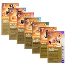 Bayer Advocate Advantage 고양이 및 개를위한 멀티 K9 Advantix 벼룩 진드기 및 모기, DOG 4-10kg  1.0ml, 6-Pcs