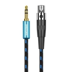 오인페 오디오인터페이스 DREMAKE 3 핀 미니 XLR-잭 3.5mm 플러그 스테레오 오디오 1/8 인치 TRS 수-미니 XLR 수 어댑터 케이블 카메라 헤드폰용, 02 3.5 to Mini XLR-F_02 1m