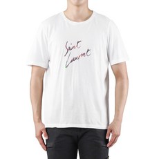 [생로랑] (553378 YBCL2 8486) 남성 반팔 티셔츠 19FW