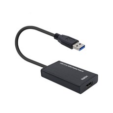 USB3.0 to HDMI 노트북 외장그래픽카드 듀얼 트리플 모니터케이블 컨버터 멀티 확장기 변환젠더, 1개