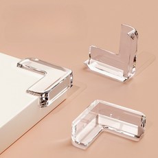 [1+1] 투명 보호대 모서리 실리콘, 2개, L타입