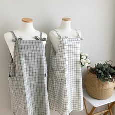 체크프릴앞치마
