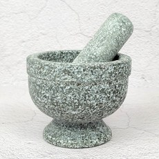 천연 미니 돌절구 15cm (국산 돌공이 절구통 양념다지기 미니절구