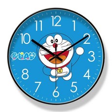 도라에몽 벽걸이 시계 만화 벽시계 가정용 시계 사일런트 스위프, D