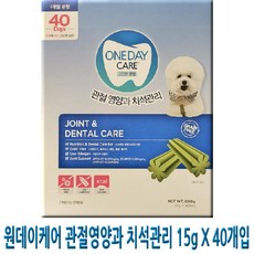 원데이케어 관절영양과 치석관리 15g X 40개입 - 원데이케어덴탈껌