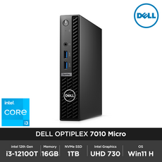 DELL 옵티플렉스 7010 Micro i3-12100T 16GB 1TB Win11 H 초소형 마이크로 데스크탑