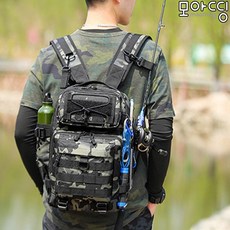3WAY 낚시 가방 등산 루어 캠핑 백팩 슬링 백 군인 택틱, 블랙