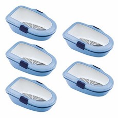  고양이 nC312CA36A2 거름망 화장실 블루 5P 반려묘 모래 토일렛, 단일 본품 