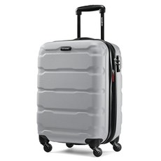 Samsonite 옴니 PC 하드사이드 익스팬더블 캐리어 스피너 휠 블랙 2피스 세트 (20/24), Carry-On 20-Inch, 실버, 1개