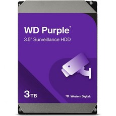 Western Digital 4TB WD Purple Surveillance 내장 하드 드라이브 HDD - SATA 6Gb/s 256MB Cache 3.5" WD43PURZ, 3TBWestern Digital Western Di, 1개 - wd43purz