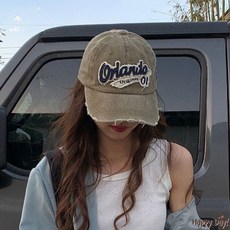 깊은볼캡 커플 야구 볼캡 모자 스트릿 빈티지 여성 남성 자수