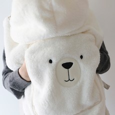 겨울 베이비 포근해 아기띠워머 방한용 나들이 베베블랭킷, 아이보리