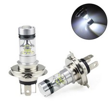 자동차 헤드라이트 전구 자동차 안개등 H4 LED 램프 100W 6500K 12V 2, 2개