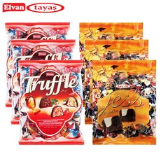 예이니식품 엘반 트러플 믹스 초콜릿1kg 3개+타야스 재스 초콜릿1kg 3개 (총6개) 밀크토피카라멜크런키대용량다크화이트
