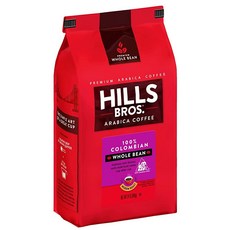 Hills Bros 100% 콜롬비아 원두 커피 미디엄 로스트 32온스, 24 Ounce (Pack of 1), 다크 새틴 다크 로스트, 1개, 680g