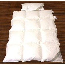 [유럽 직배송] 침대 호프만 베이비 키즈 다운 베드 다운 담요 올 년 담요 세트 100x135 cm 베개 40x60 cm 100% 뉴 다운, 단일옵션