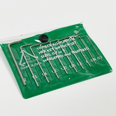 국산 육각 마이크로 L렌치 세트 미니육각렌치 0.7-2.0mm 10P, 1개