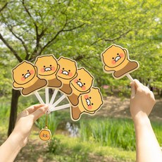 카카오프렌즈 춘식이 접이식 휴대용 미니 부채, 단품, 단품