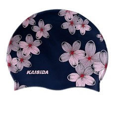 KAISIDA 여성용 수영 모자 긴 머리용 실리콘 미끄럼 방지 방수 여성용 성인용 편안한 목욕 곱슬머리 짧은 중간 길이 두꺼운 머리에 적합 블루 442789