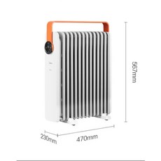 Midea 에너지 절약 전기 히터 13 피스 넓어진 오일 충전 220V 2200W 빠른 난방 룸 워머, UK, HYW22KRB 220V
