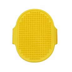 실리콘 강아지 고양이 브러쉬 애완 동물 청소 목욕 마사지 장갑, 1개, 4.YELLOW