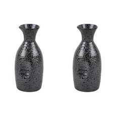 일본풍 블랙 도자기 독구리 사케 전통주 도쿠리 술병 300ml 2P세트, 2개