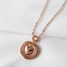뷰띵 14K 18K 웨이브코인 하트목걸이 목걸이
