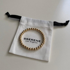 [SSERENE] *5MM* Gold bead bracelet 헐리웃 셀럽 14K골드 비드팔찌 골드볼 팔찌