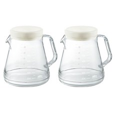 아케보노 커피 서버 스트롱 화이트, 750ml, 2개, 뚜껑 + 커피서버