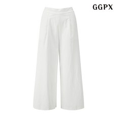 GGPX 베이직 뒷 밴딩 포켓 핀턱 와이드 롱 팬츠 (GOBTA011D)