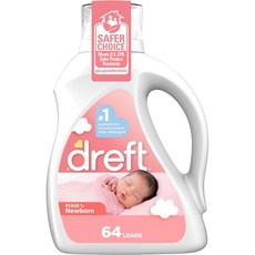 Dreft 드레프트 뉴본 저자극 리퀴드 베이비 세탁세제 (HE), 2개, 2.61kg