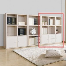 3단 아이방 유아 서랍책장 낮은책꽂이 교구장 아기책선반 아동 키즈 장난감, 화이트