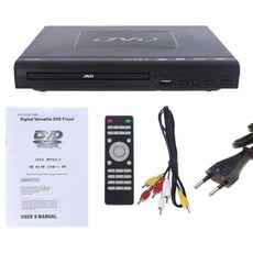 P82F 1080P 데스크탑 DVD 미디어 플레이어 TV 지역 AV 출력 USB 품질의 디스크 플레이어 내구성 2200W, 2)EU - av미디어플레이어