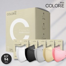 콜로레 KF94 컬러 마스크 새부리형 귀안아픈 귀편한 보풀없는 써멀본드 중형 대형 50매, 중형 50매, 블랙, 블랙
