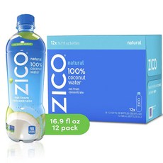 지코 음료수 네츄럴 100% 코코넛 워터 500mL 12개 Zico Beverages Natural 100% Coconut Water, 1개