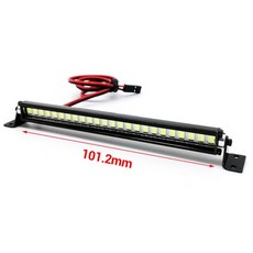 RC 자동차 지붕 LED 라이트 바 110 크롤러 축 SCX10 90046 90060 SCX24 지프 랭글러 JK 루비콘 바디, 101.2mm