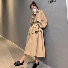 트렌치 코트 시크 트렌치코트 여자 하프 2020 봄가을 오버핏