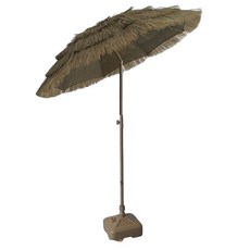 동남아 제주도 밀짚 짚 지푸라기 야자수 밀짚 발리 오두막 리조트 열대 볏짚 파라솔, 145x240cm, 나무 직선 밀짚 우산 + 나무 삼각형