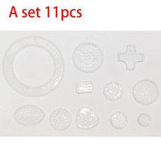 몬테소리 11/22pcs Spirograph 드로잉 장난감 세트 연동 기어 바퀴 적 눈금자 액세서리 크리 에이 티브 교육 어린이, [03] A set 11pcs, 1개